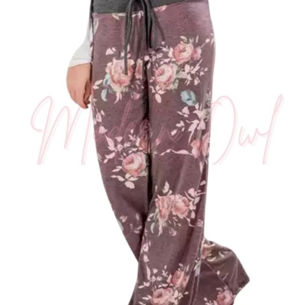 💥💥SOFT FLORAL DRAWSTRING WAIST LOUNGE PANTS